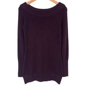 Robert Rodriguez 100% Cashmere Boat Neck Long Sleeve Purple Plum Sweater Size XS
